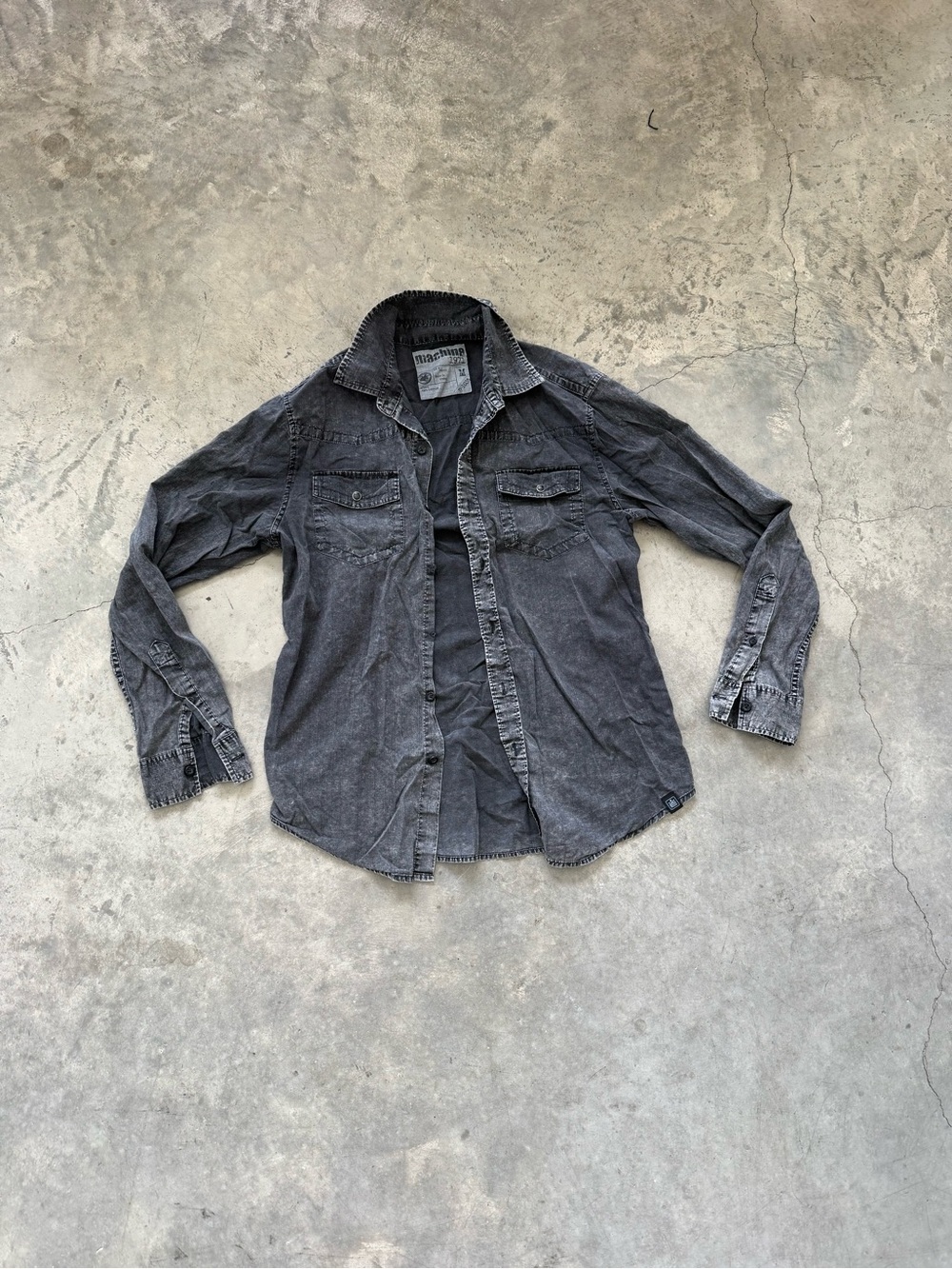 Machine Gray Washed Jean Jacket